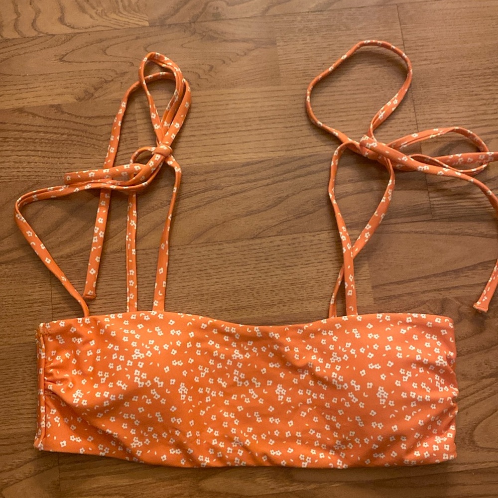Orange bikini top